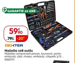 Weldom DEXTER Mallette 108 outils offre