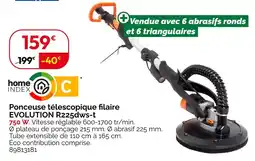 Weldom home INDEX Ponceuse télescopique filaire EVOLUTION R225dws-t offre