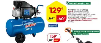 Weldom SCHEPPACH Compresseur 50 l hc54 offre