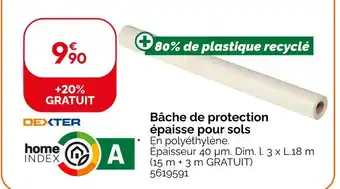 Weldom Dexter Bâche de protection épaisse pour sols offre