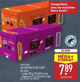 ALDI Barissimo 48 capsules de café offre