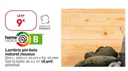 Weldom Lambris pin bois naturel noeux offre