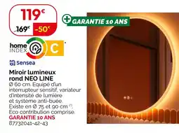 Weldom Sensea Miroir lumineux rond NEO LINE offre