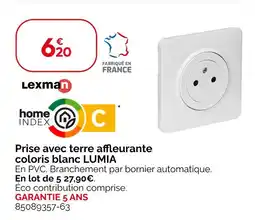 Weldom Lexman Prise avec terre affleurante coloris blanc LUMIA offre