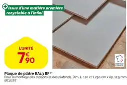 Weldom Plaque de plâtre ba13 bf offre