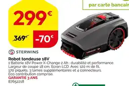 Weldom STERWINS Robot tondeuse 18V offre