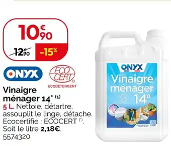 Weldom ONYX Vinaigre ménager 14° offre