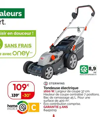 Weldom STERWINS Tondeuse électrique offre