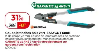 Weldom GARDENA Coupe branches bois vert easycut 680B offre