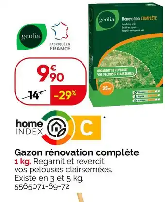 Weldom geolia Gazon rénovation complète offre