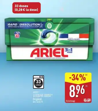 ALDI Ariel lessive dose offre