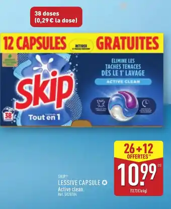 ALDI Skip lessive capsule offre