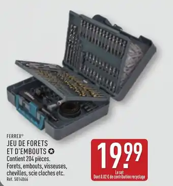 ALDI Ferrex jeu de forets et d'embouts offre