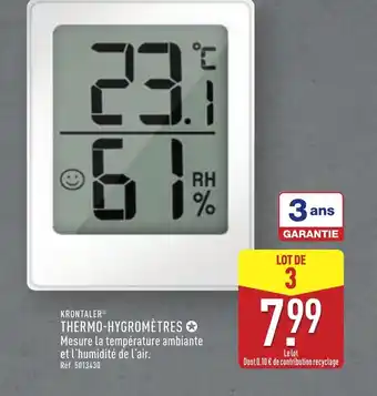 ALDI Krontaler thermo-hygromètres offre