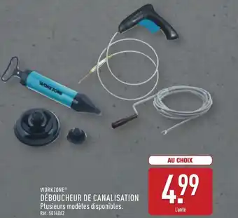 ALDI Workzone déboucheur de canalisation offre