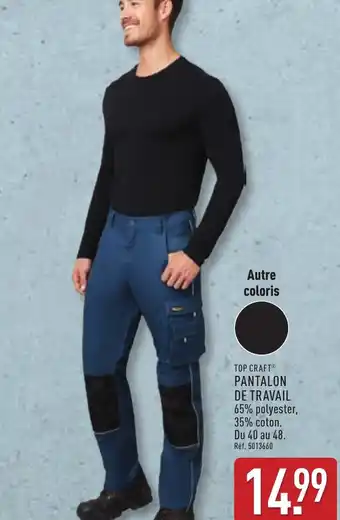 ALDI Top craft pantalon de travail offre