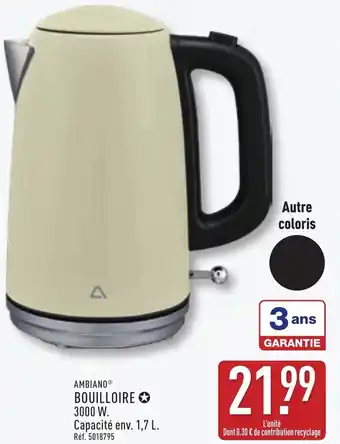 ALDI Ambiano bouilloire offre