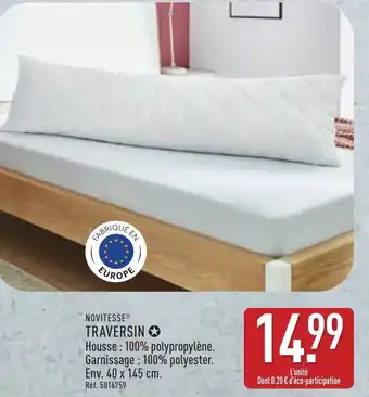 ALDI Novitesse traversin offre