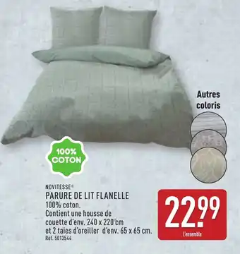 ALDI Novitesse parure de lit flanelle offre