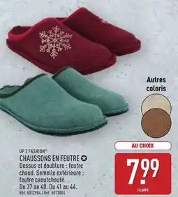 ALDI Up 2 fashion chaussons en feutre offre