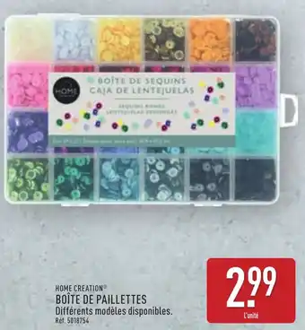 ALDI Home creation boîte de paillettes offre