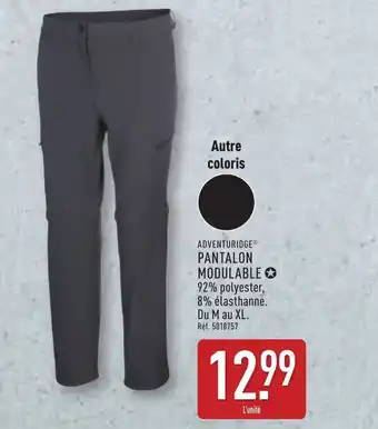 ALDI Adventuridge pantalon modulable offre