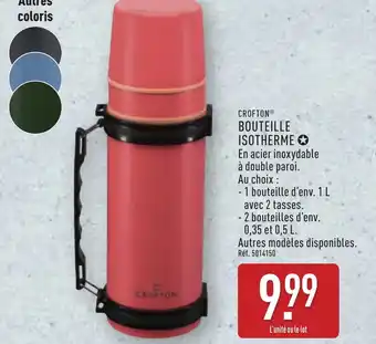 ALDI Crofton bouteille isotherme offre