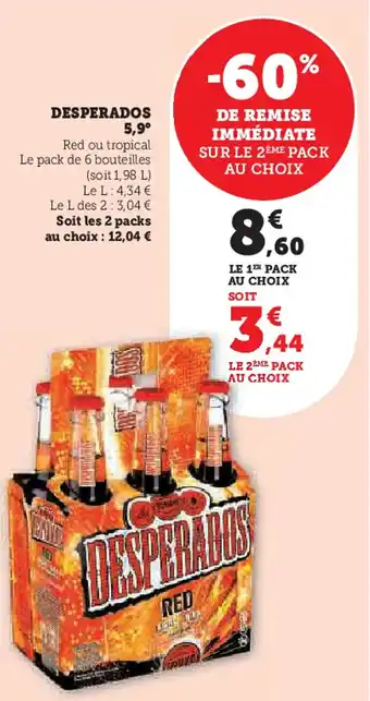 Hyper U Desperados 5.9 offre