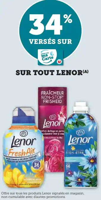 Hyper U Lenor sur tout offre