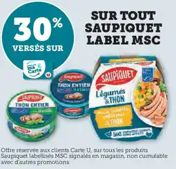 Hyper U Saupiques sur tout saupiquet label msc offre