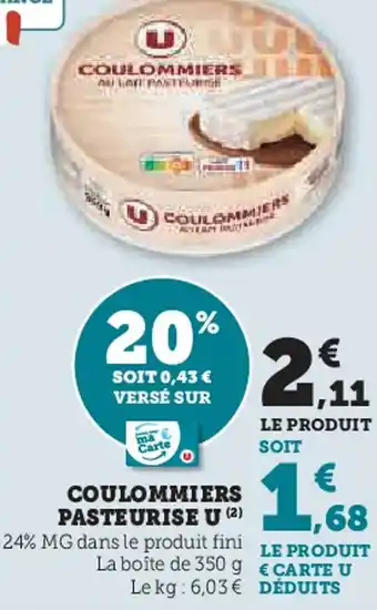 Hyper U Coulommiers pasteurise U offre