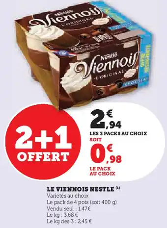 Hyper U Nestle  le viennois offre