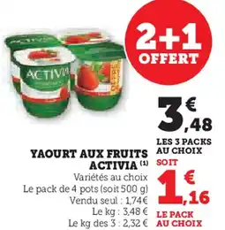 Hyper U Activia yaourt aux fruits offre