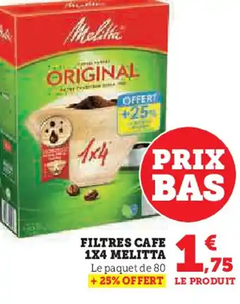 Hyper U Melitta FILTRES CAFE offre