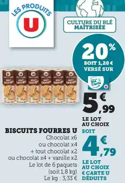 Hyper U U biscuits fourres offre