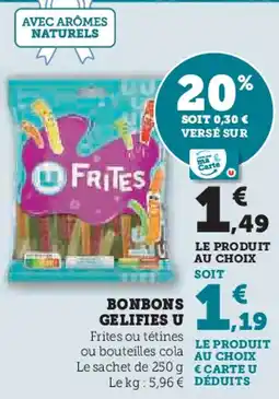 Hyper U U bonbons gelifies offre