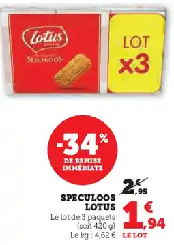 Hyper U Lotus speculoos offre