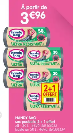 b&m HANDY BAG Sac poubelle 2 + 1 offert offre