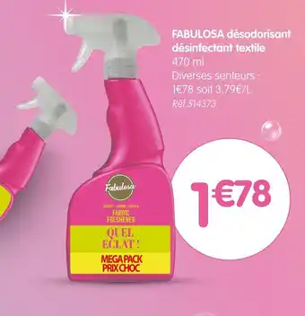 b&m FABULOSA désodorisant désinfectant textile offre