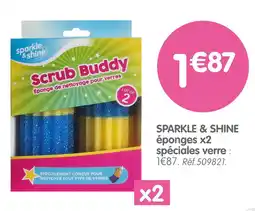 b&m SPARKLE & SHINE Éponges x2 spéciales verre offre