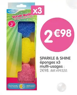 b&m SPARKLE & SHINE Éponges x3 multi-usages offre