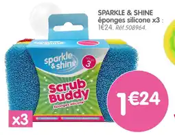 b&m SPARKLE & SHINE Éponges silicone x3 offre