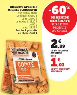 Hyper U Michel & augustin biscuits aperitif offre