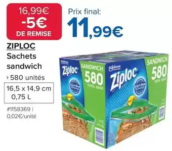 Costco Ziploc - sachets sandwich offre