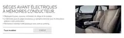 BMW Sièges avant électriques à mémoires conducteur offre