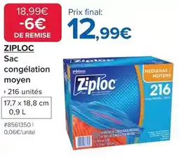 Costco Ziploc - sac congélation moyen offre