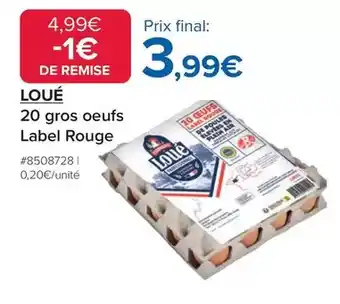 Costco Loué - 20 gros oeufs label rouge offre