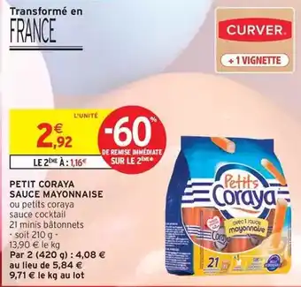 Intermarché Coraya - petit sauce mayonnaise offre