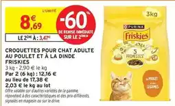 Intermarché Purina - croquettes pour chat adulte au poulet et à la dinde friskies offre