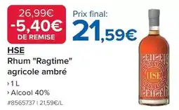 Costco Hse - rhum ragtime agricole ambré offre